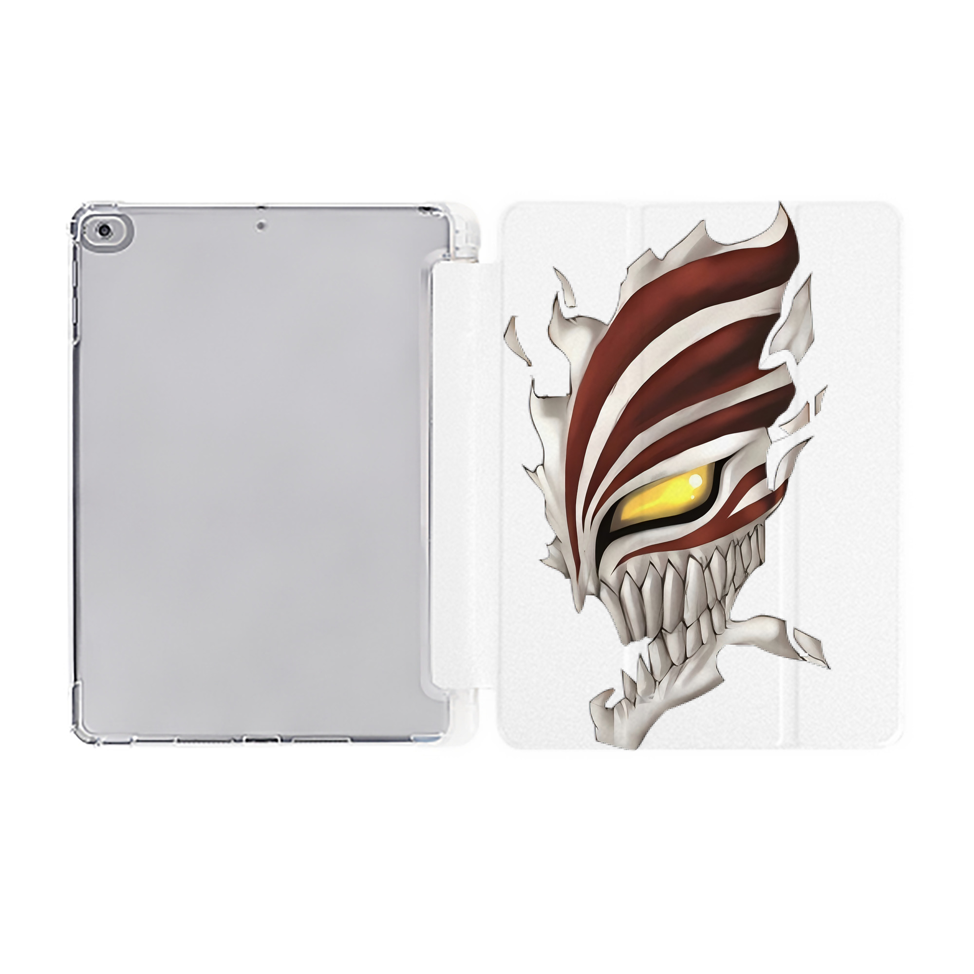 （画像用） ブリーチ 黒崎一護（くろさき いちご）BLEACH Kurosaki Ichigo IPad ケース ペン収納付き 三つ折りスタンド PUレザー×シリコン 対応機種9.5/10.5/10.9インチ